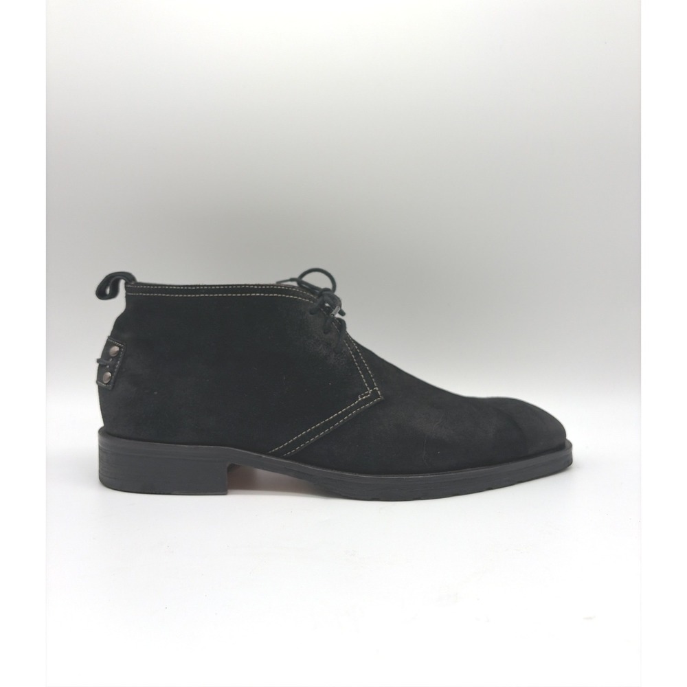 Gordon Rush Sydney Mens Black Suede Chukka Boots Square Toe Leather Sole 8.5